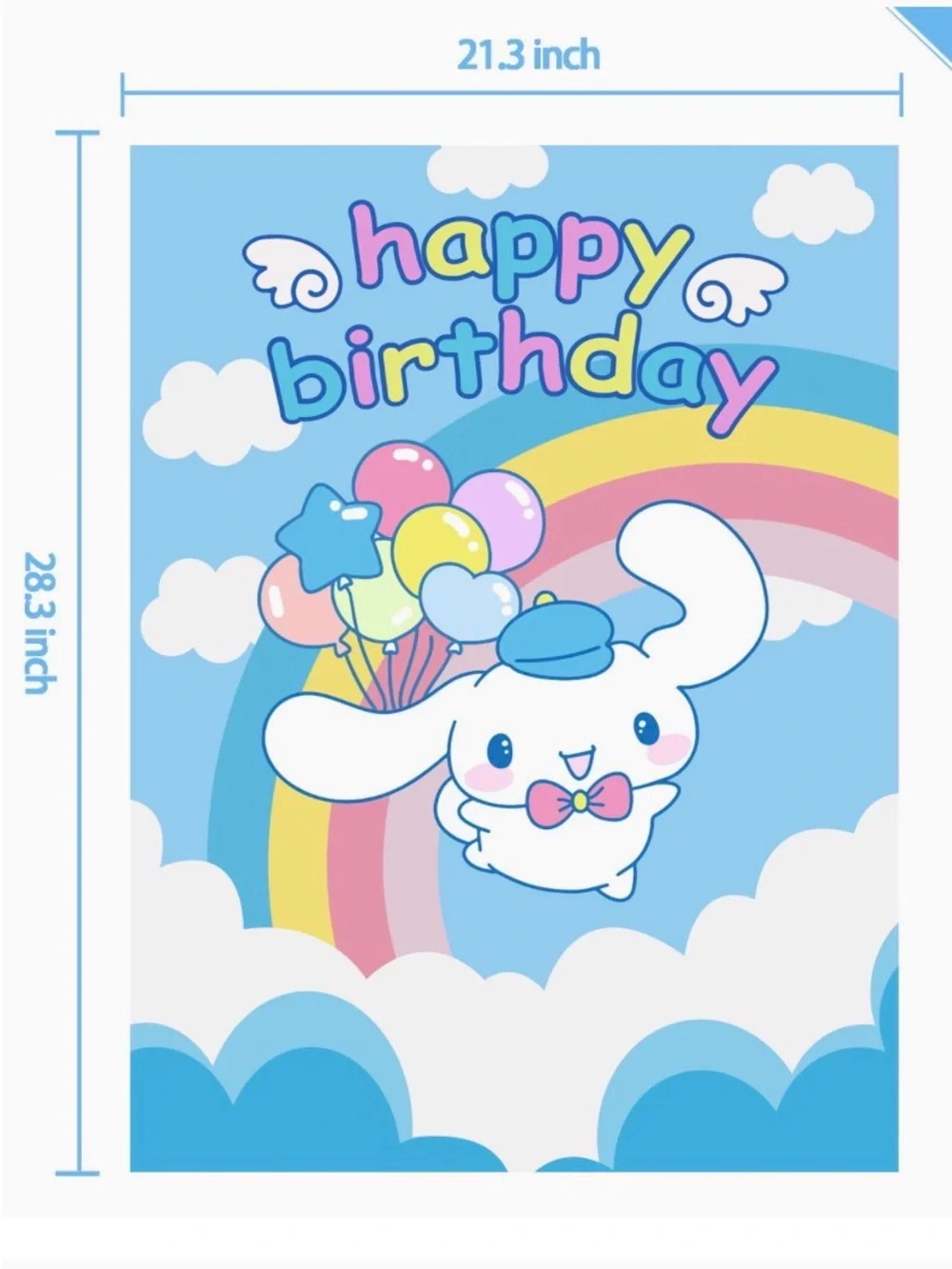 Sanrio Cinnamoroll Birthday Pin-the-Bow Party Game - Rare
